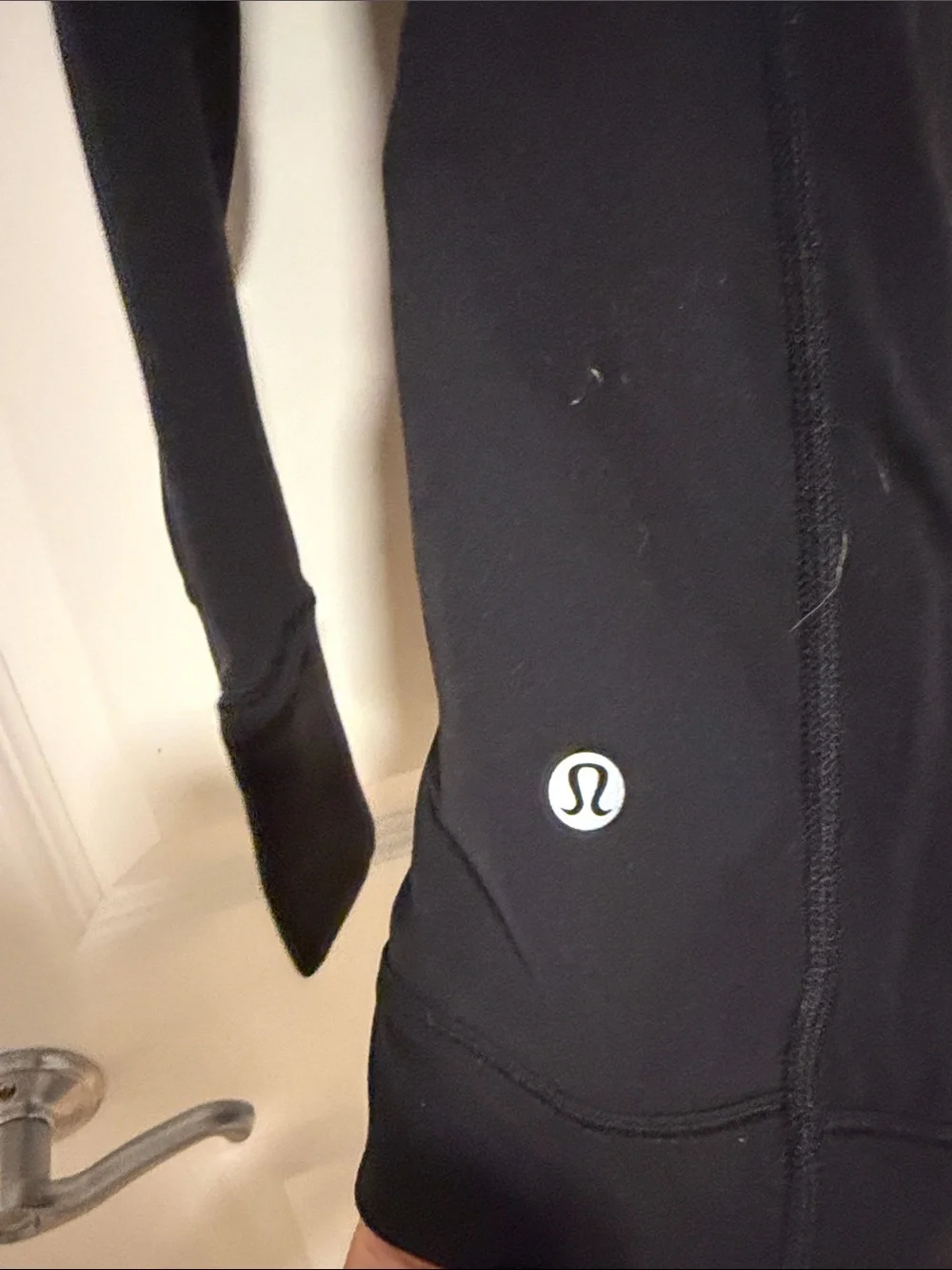 lululemon athletica Black Asymmetrical Zip Utility Jacket with Hood